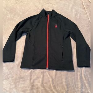 Spyder Men's Black Performance Jacket with Red Trim
